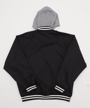 WEGO 【ユニセックス着用ITEM】2WAYフードワッペンスタジャン ブラック