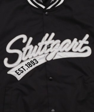 WEGO 【ユニセックス着用ITEM】2WAYフードワッペンスタジャン ブラック