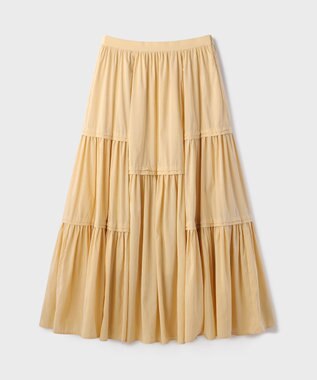 GRACE CONTINENTAL ティアードロングスカート イエロー