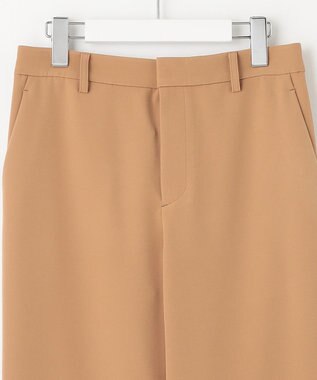 自由区 【洗える】2WAYダブルクロスストレート パンツ ブラウン系