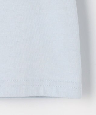 ANY KIDS 【綿100%】肩リボン×ラインストーンロゴ 半袖Tシャツ サックスブルー