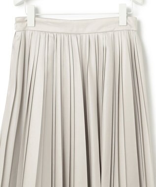 ICB 【洗える】レザーライクプリーツ スカート トープ系