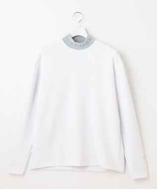 23区GOLF 【23Fondation/MEN】【吸水速乾・UVケア】バイカラー 長袖モックネックシャツ ホワイト系