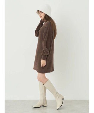earth music&ecology ミニシャギーチュニック Brown