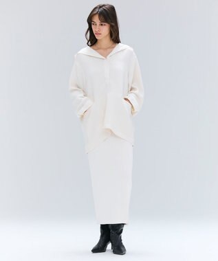 BEIGE， 【洗える】LAURA / ドライタッチIラインニットスカート Ecru