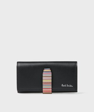 Paul Smith シグネチャーストライプタブ  キーケース ブラック