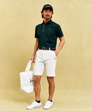 23区GOLF 【MEN】「TEXBRID」軽量ストレッチハーフパンツ ホワイト系