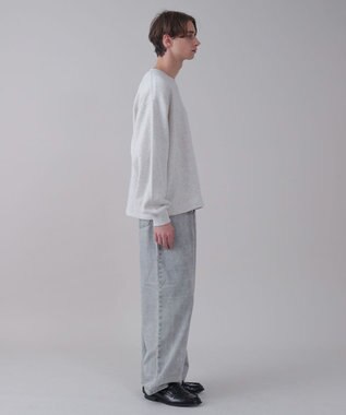 WEGO 【ユニセックス着用ITEM】ショートドロストワンポイント刺繍プルオーバー 杢グレー