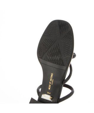 MODE ET JACOMO <MODE ET JACOMO>ラインストーンストラップミュールサンダル ブラック