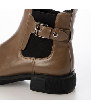 MODE ET JACOMO <carino>本革サイドゴアベルテッドショートブーツ オーク