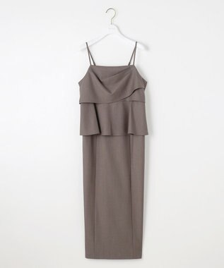 ANY SIS L ビスチェワンピース × カットソー セット モカ