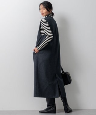 23区 ウールミルドジャージー ジャンパースカート グレー系