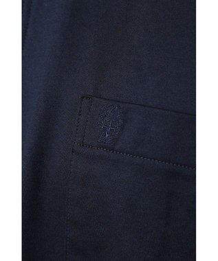 DAKS チェックプラケット ジップアップポロ ネイビー