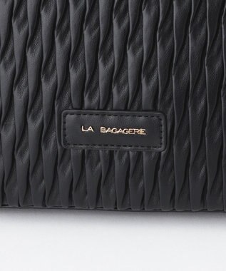 LA BAGAGERIE ランダムプリーツトートバッグ ブラック