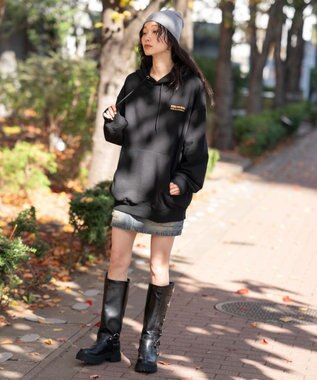 WEGO 【ユニセックス着用ITEM】別注NEWJACKグラフィックプルパーカー ブラック