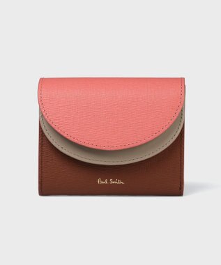 Paul Smith カラーブロック 2つ折り財布 ピンク