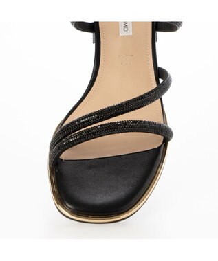 MODE ET JACOMO <MODE ET JACOMO>ラインストーンストラップミュールサンダル ブラック