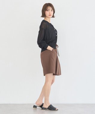 earth music&ecology ボタンアソートクルーネックカーディガン Black