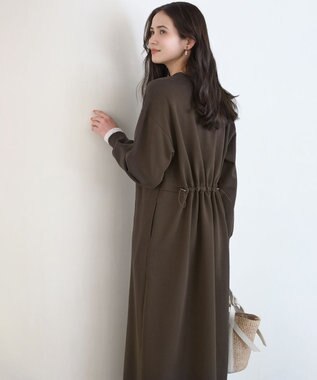 23区 L 【SLOW/一部店舗限定】ハイゲージテリー ハーフジップ ワンピース ダークブラウン系
