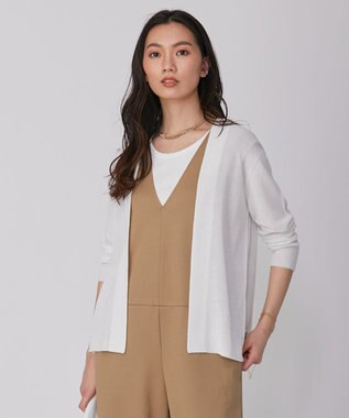 ICB L 【WEB限定カラーあり・洗える】コットンアセテートカーディガン