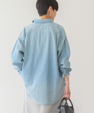 AMERICAN HOLIC バックタックオーバーシャツ Light Indigo