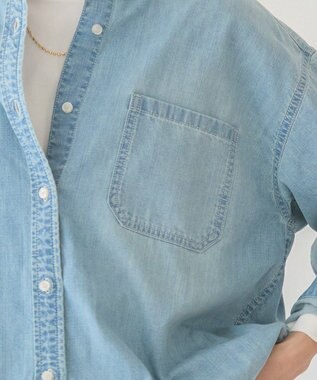 AMERICAN HOLIC バックタックオーバーシャツ Light Indigo