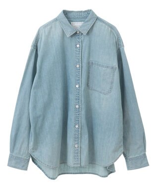 AMERICAN HOLIC バックタックオーバーシャツ Light Indigo