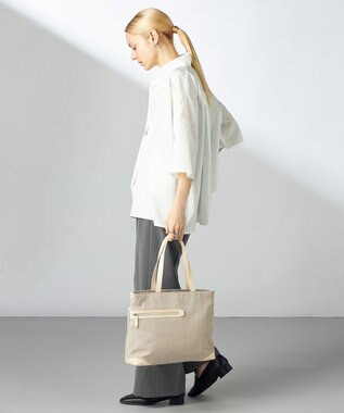 Y'SACCS アシメファスナーポケットトート ベージュ