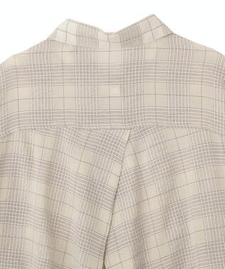 AMERICAN HOLIC シアーチェックショート丈シャツ Ivory