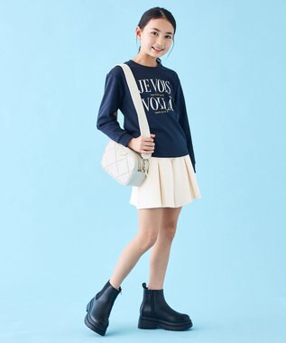 UNFILO 【110-150cm】選べるアソート ロゴロンT(UNISEX) [プリントロゴ]ネイビー