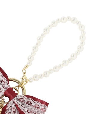 Maison de FLEUR ガトーフレーズリボンチャーム Red