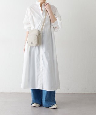 russet コーデュラナイロンスクエアショルダーバッグ(CE-1751) L.Greige