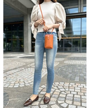 LA BAGAGERIE 【MONICA】バイカラー スマホショルダー オレンジ