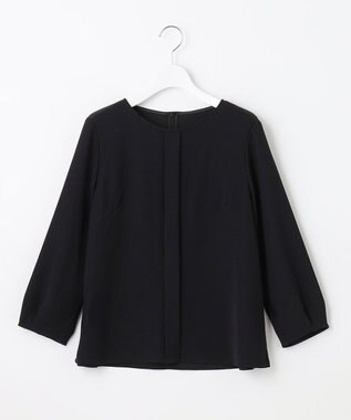 自由区 【XSサイズ～/洗える】ダブルフェイススーティング プルオーバーブラウス ネイビー系