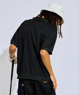 PW CIRCULUS 【GOLF OUT掲載アイテム】【MEN】ワッフルポロ ゴルフ ブラック系