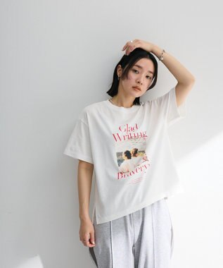 Green Parks フォトプリントボックスＴシャツ Off White