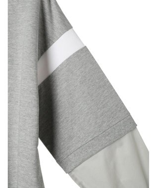 AMERICAN HOLIC 袖異素材ミニ裏毛プルオーバー Light Gray Mixture