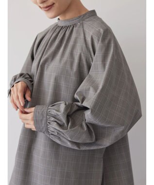 AMERICAN HOLIC ＳＥＴ　ボリュームスリーブシャツ＋ニットベスト Glen Check