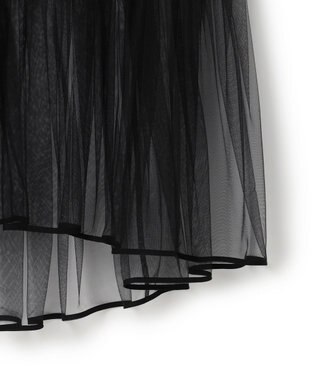 23区 【GOLD LABEL/見上愛さん着用】チュール ペプラムブラウス ブラック系