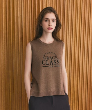 ラメジャガードノースリーブ