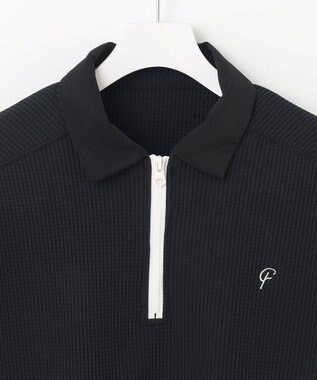 23区GOLF 【23Fondation/MEN】【UVケア】ワッフルジップアップ ブラック系