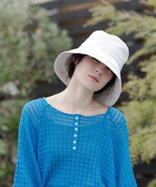 MOONBAT 【一級遮光/UVカット】UVラフィネハット（つばの広さノーマル）速乾/接触冷感/手洗いOK/サイズ調整可能/抗菌防臭加工 ホワイト