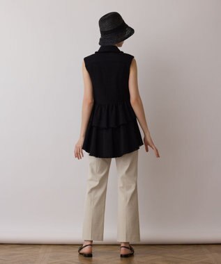 GRACE CONTINENTAL ツイードフリンジジレ ブラック