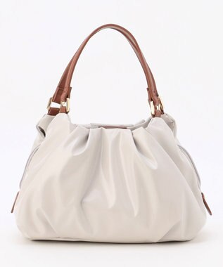 LA BAGAGERIE ソフトエナメル2WAYハンドバッグ Sサイズ アイボリー