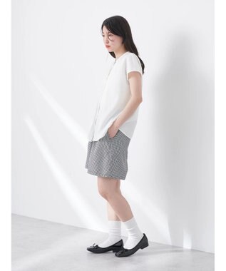 earth music&ecology タックショートパンツ Gingham Check