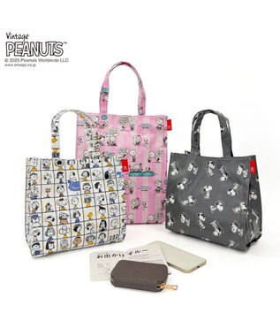 ROOTOTE 8430【スヌーピー】IP.A4アーキャトル.ラミネート.ピーナッツ-0L 01：フィフティーズ