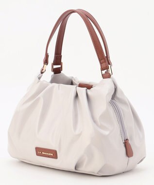 LA BAGAGERIE ソフトエナメル2WAYハンドバッグ Sサイズ アイボリー