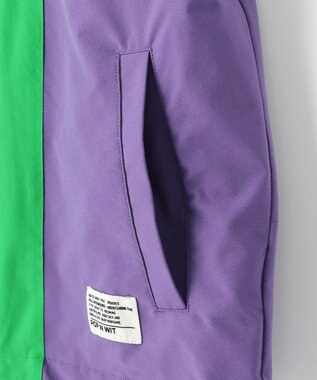 PW CIRCULUS 【撥水加工/ストレッチ】【WOMEN】カラーブロッキング ブルゾン ゴルフウェア レディース ピーコックグリーン系