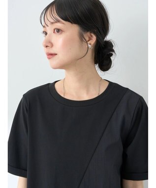 earth music&ecology プリーツドッキングチュニック Black