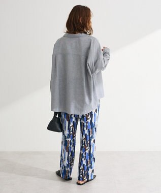 Green Parks 綿麻混シャツ Gray